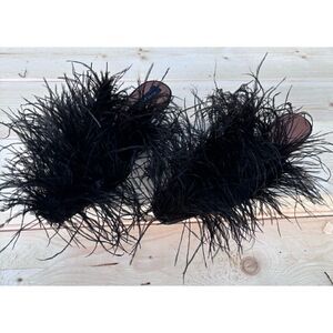 Tracey Vest x Asos  OSTRICH FEATHER  MULES Size 6